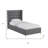 Gray Linen Upholstered Full Bed Frame