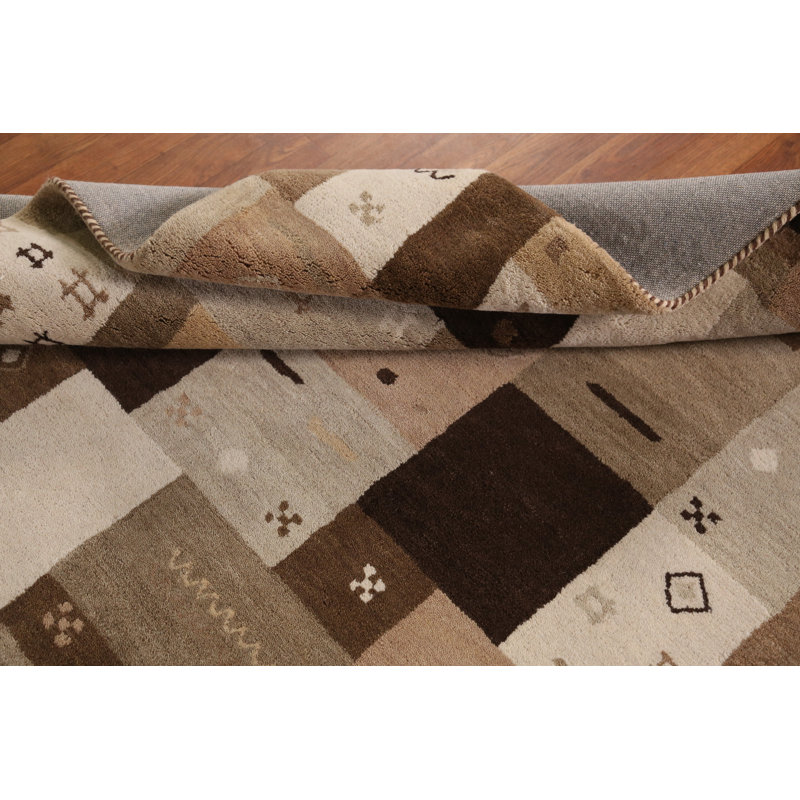 Tapis tribal à motif géométrique Gabbeh