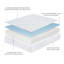 Matelas en mousse viscoélastique double couche 8 pouces avec housse infusée en bambou - Grand-1856671391-1856671390