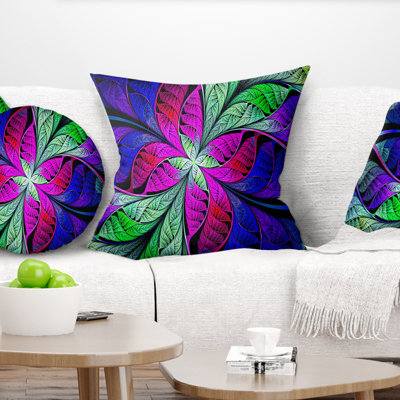 Multi Color Stained Glass Texture - Abstract Printed Pillow