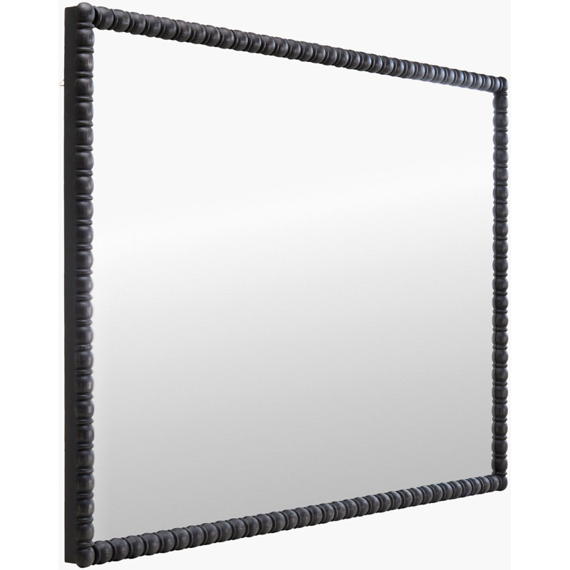Miroir Galey Alix x Livabliss Karling Blair, 72 po x 47 po, Noir, noir, noir, noir