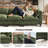  Modular Sectional Sofa With Movable Ottoman, L-shaped Couch With Removable Washable Cushion Covers, 9.8" Extra-thick Cushions, Tool-free Easy Assembly, Padded Armrests For Living Room, Green-656978867