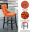 59" Long Rectangular Bar Table Set, MDF Iron Table & Velvet Bar Stools Black Metal Legs, Commercial & Residential Use