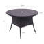 Kinchen Round Glass Outdoor with Umbrella Hole Dining Table - 105 cm W 105 cm D-1115353917