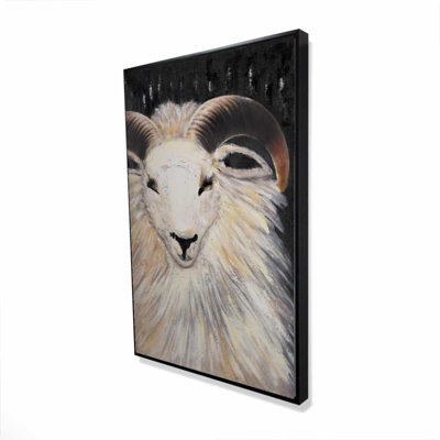 Bushy ram - Black Livingroom Framed Canvas Home Decor
