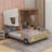 Wood Car Bed with Pillow, Ceiling Cloth-875296575