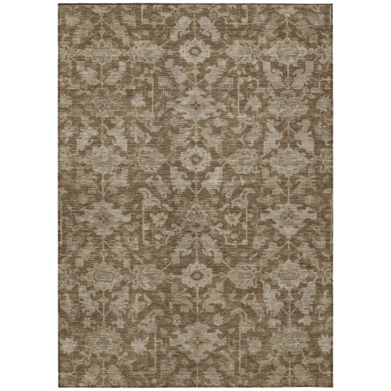Machine Washable Indoor/Outdoor Earleville ACN2358 Traditional Rug, Rectangle 2'6" x 3'10"