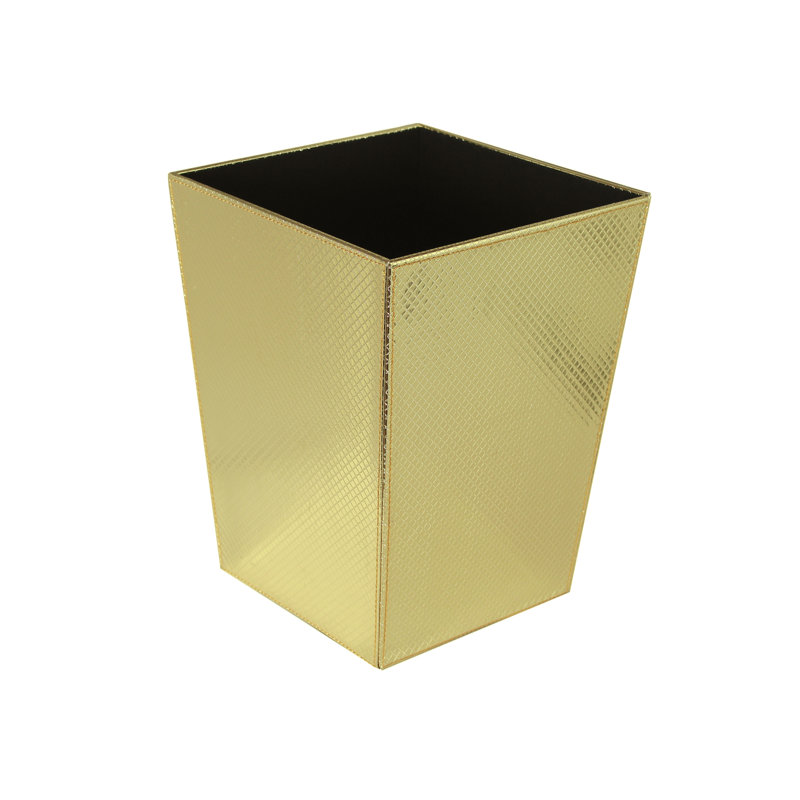 Ecopelle 1.3 Gallons Waste Bin, Gold