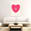 Pink Floral Heart Delicate Romantic Contemporary Flower Wall Art Print by Angela Minca - Wrapped Canvas Print-320509294
