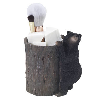 Avanti Black Bear Lodge Toothbrush Holder