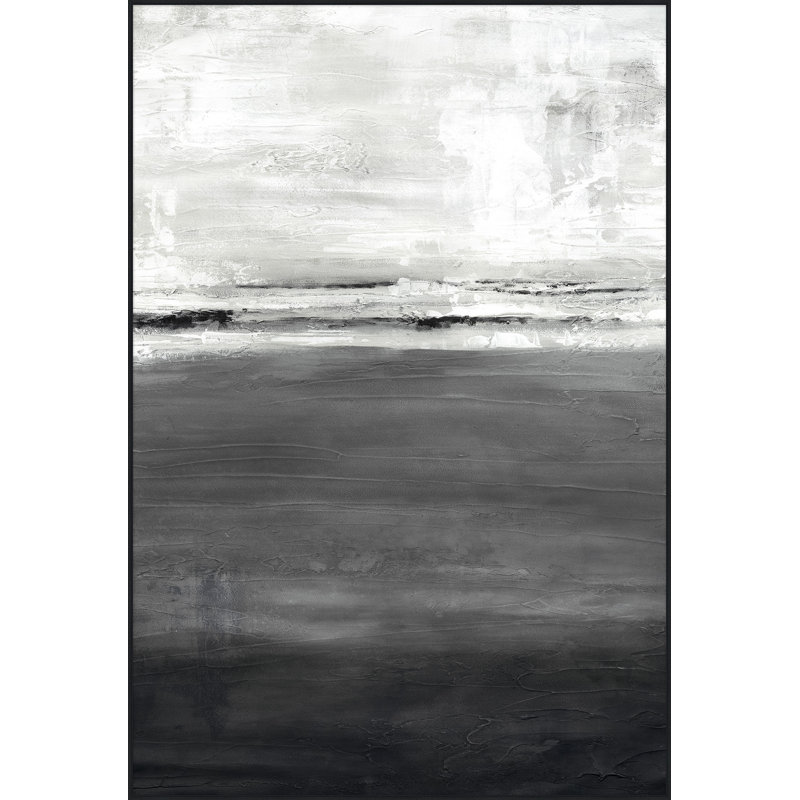 Gray Glass 1' Framed Print on Canvas