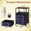 Table de chevet 2 tiroirs avec station de charge, table de chevet avec ports USB et prises USB