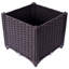 Bacs à fleurs en plastique pour plantes à fleurs et plantes grasses, lit surélevé pour jardin, jardin surélevé pour faire pousser des fleurs, des herbes et des légumes, L 15,7 po x P 15,7 po x H 14,7 po-1672289494