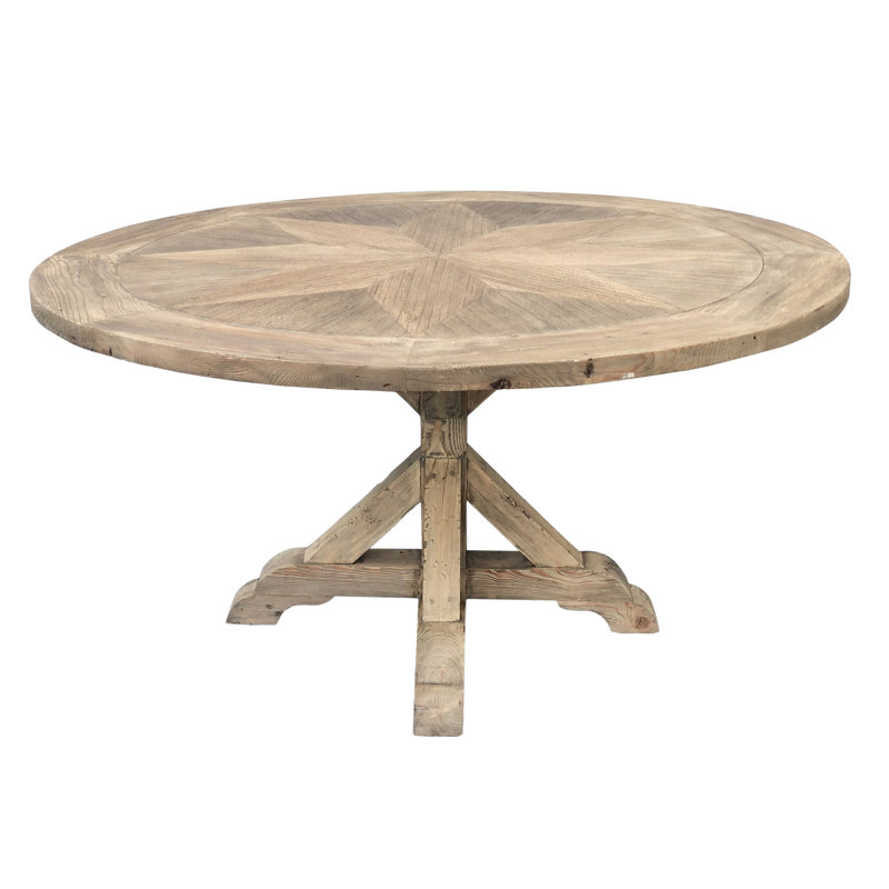 Pomona Round Solid Wood Dining Table, 31" H x 60" L x 60" W