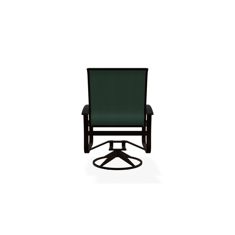 Belle Isle Outdoor Dining Armchair, Forest Forest Green 22D Sunbrella®, Black P70, Textured Kona