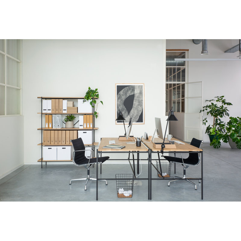 Oscar Solid Wood Writing Desk, 29.9" H x 55.1" W x 26.6"D, Oak