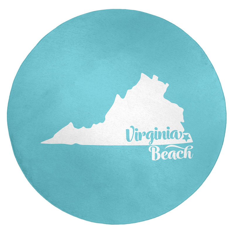 Tapis en poly-virginie beach, Rond 5 pi