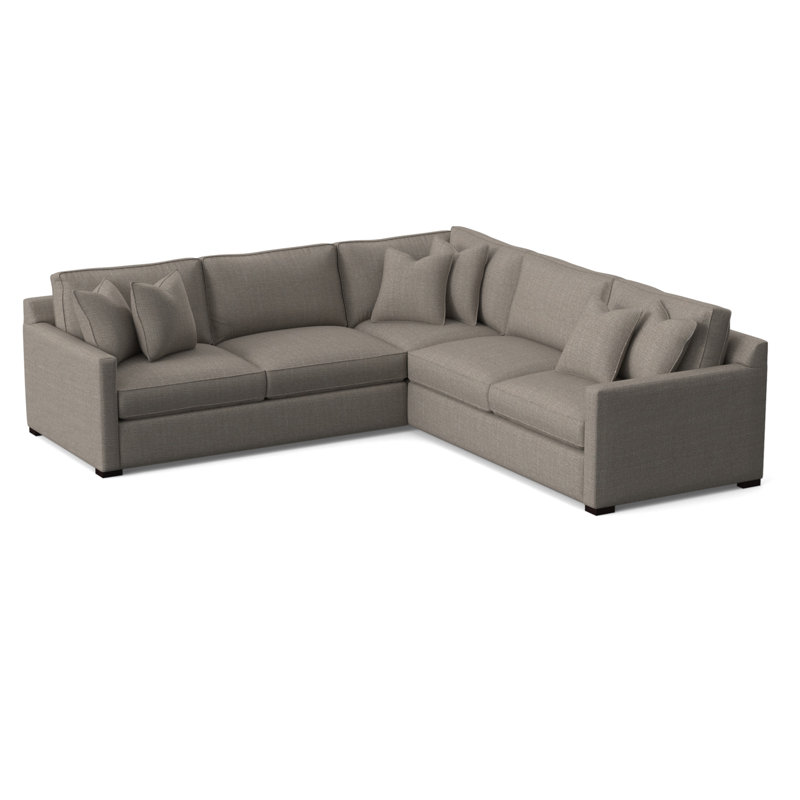 Bel-Air L-Sectional, Pink Chenille/Velvet Solid; 0809-14, Java