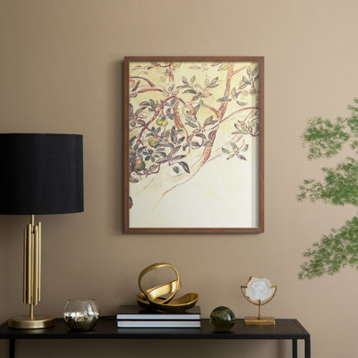 Reproduction florale vintage encadrée CC XXV - bois massif