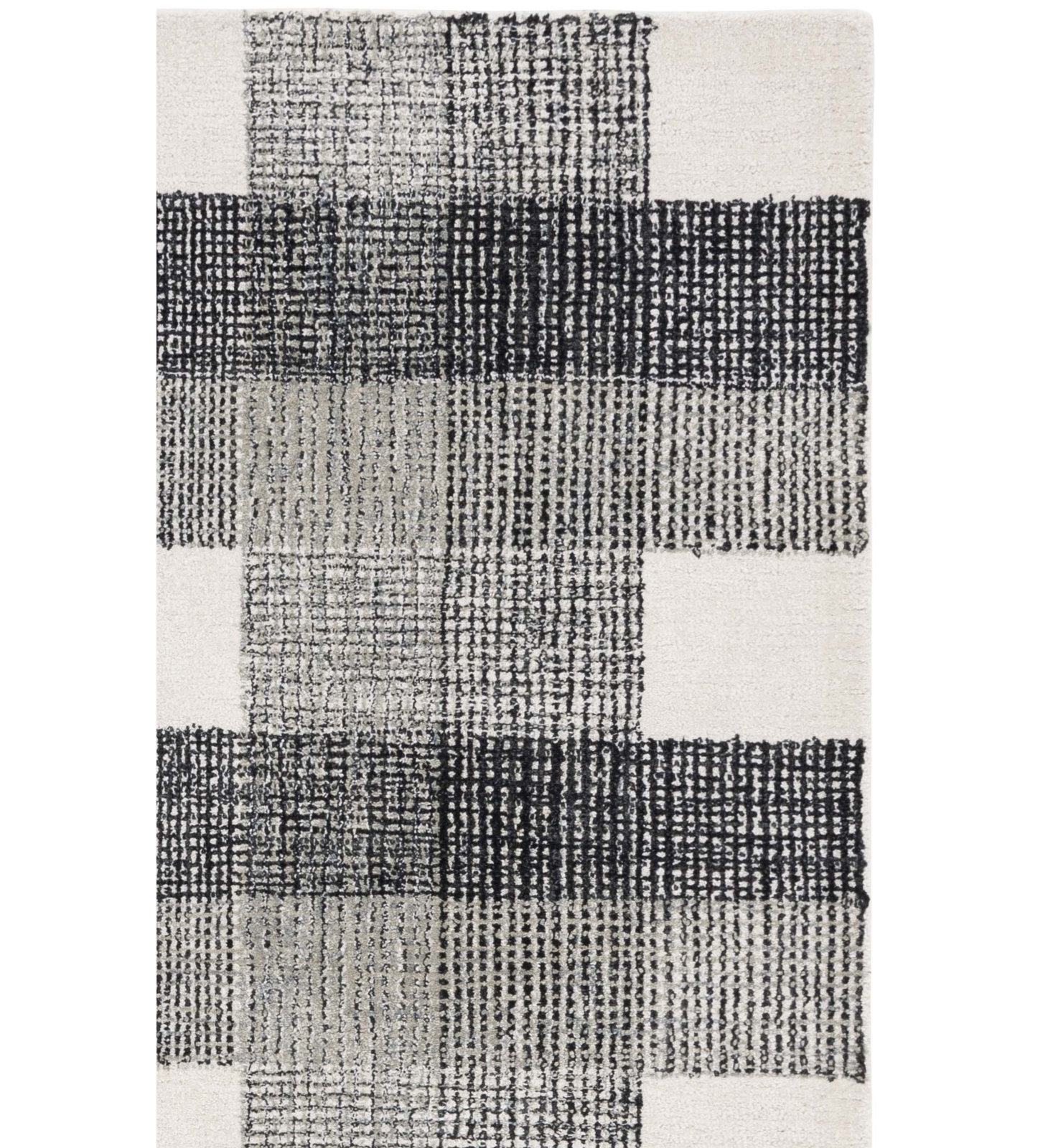 Hand-Tufted Wool Plaid Rug, Runner 2'3" x 8'