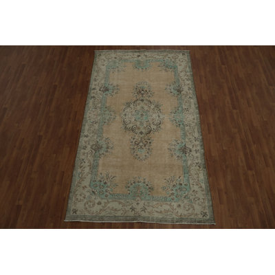 Classic Rust Turkish Distressed Area Rug 6x10