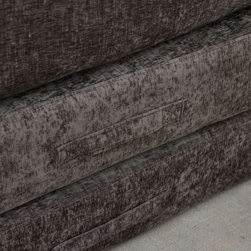 Canapé-lit en chenille moderne avec coussins, Gris chenille