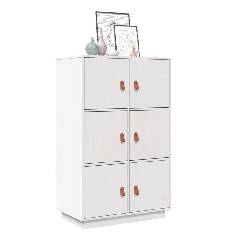 Kyarna 67cm Solid Wood Sideboard, White
