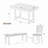 6-Piece Rubber Wood Dining Table Set With Beautiful Wood Grain Pattern Tabletop Solid Wood Veneer And Soft Cushion (Natural Powder Wire Brush)-2020033481