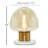 Gerlak Metal Gold Table Lamp with Clear Dome Shaped Shade and Marble Base