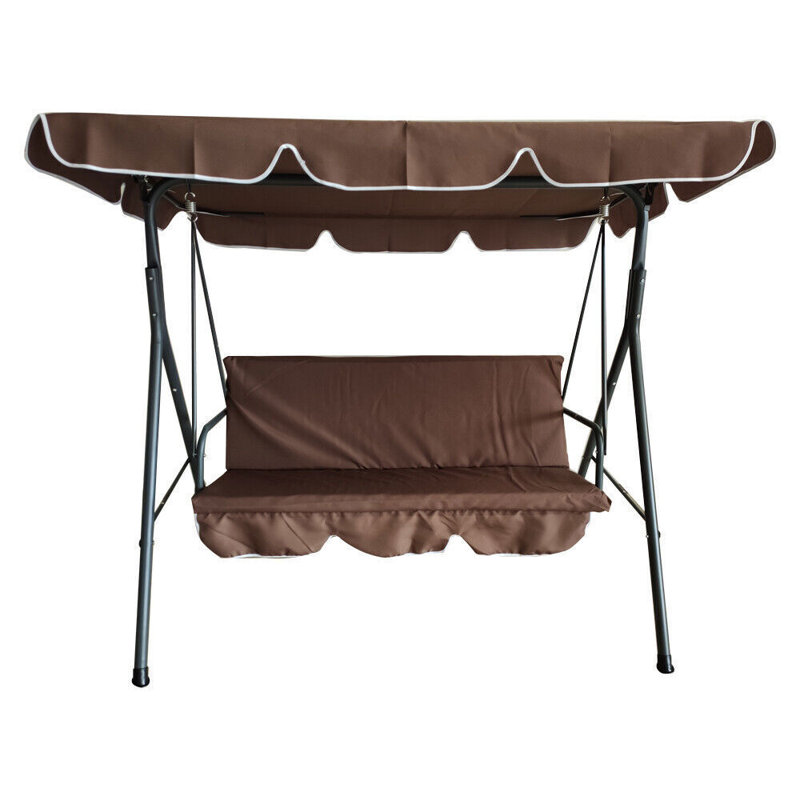 Banc oscillant en métal Khloee, Brun 1