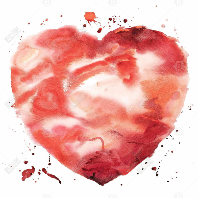 Big heart - 20"x20" Throw pillow - Poly twill - Print on demand