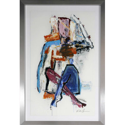 Peinture assise par Robert Robinson - peinture à cadre flottant