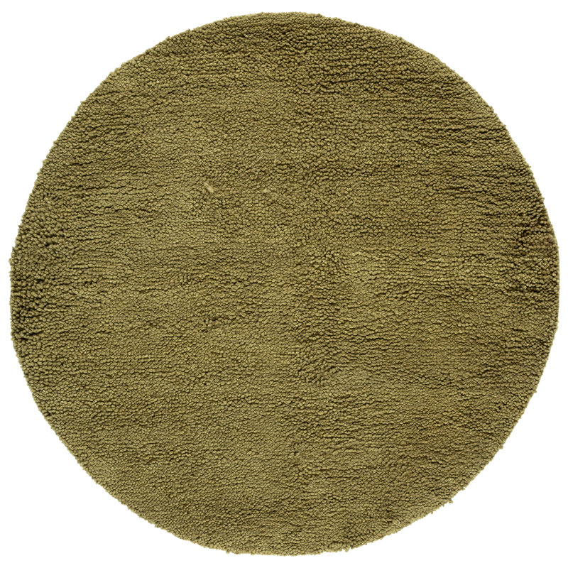 Tapis olive touffeté à la main Weber, Rond 8 pi