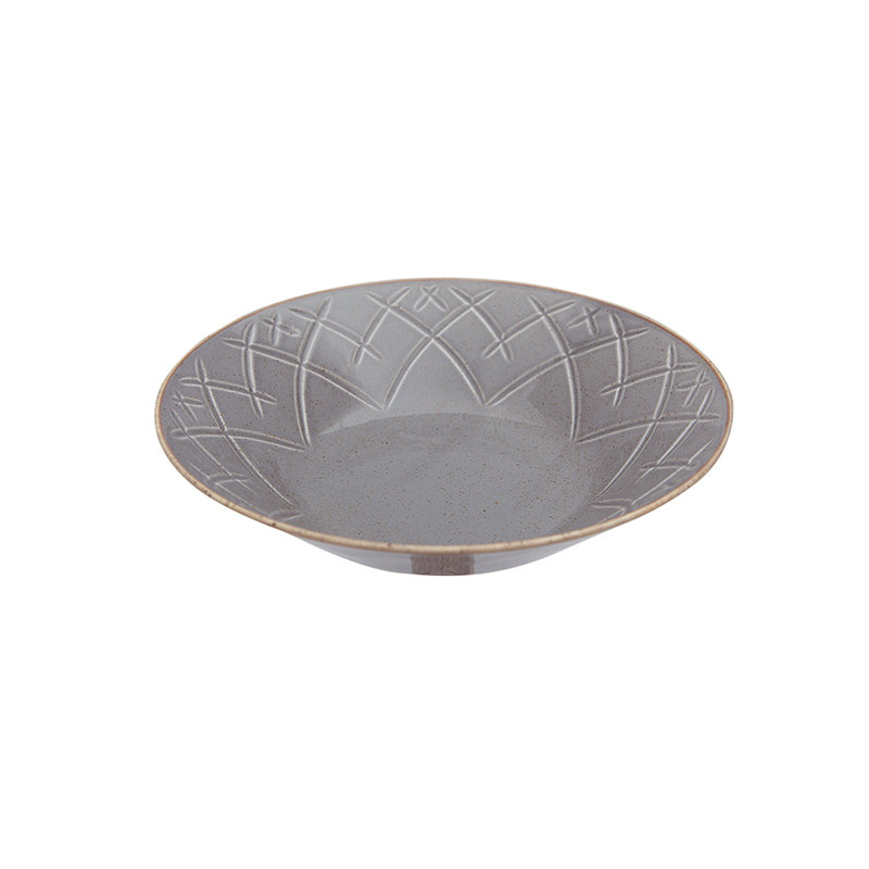 Christina Dark Grey Porcelain 4-Piece Dinnerware Set