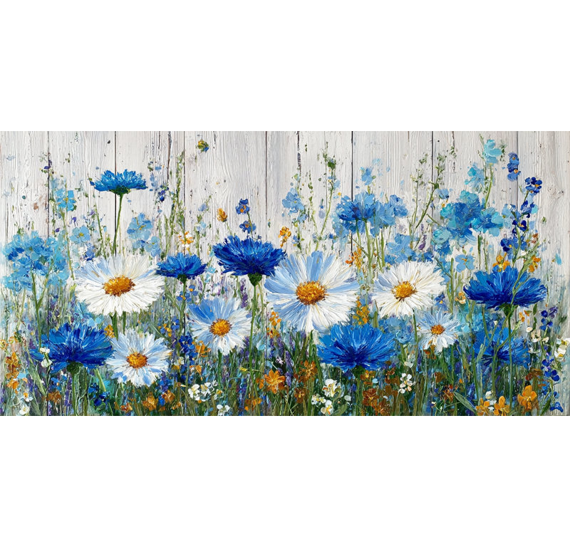 Art mural sur toile Coastal Wildflower Breeze, H 24 po x l 48 po x P 1,5 po