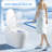 Smart Bidet Toilet, One - Piece Toilet Seat, Auto Flush And Automatic Open/Close, Heated Seat With Adjustable Temperature, Warm Water Wash Dry, Remote Control, Sensor For Cover, Female Move Modes,