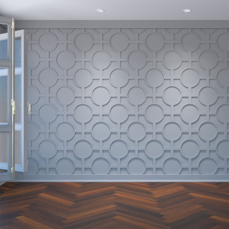 Chesterfield 15.38'' H x 27.38'' W x 0.4'' D PVC Decorative Fretwork Wall Panels, 23.8" W x 15.4" H x 0.4" D