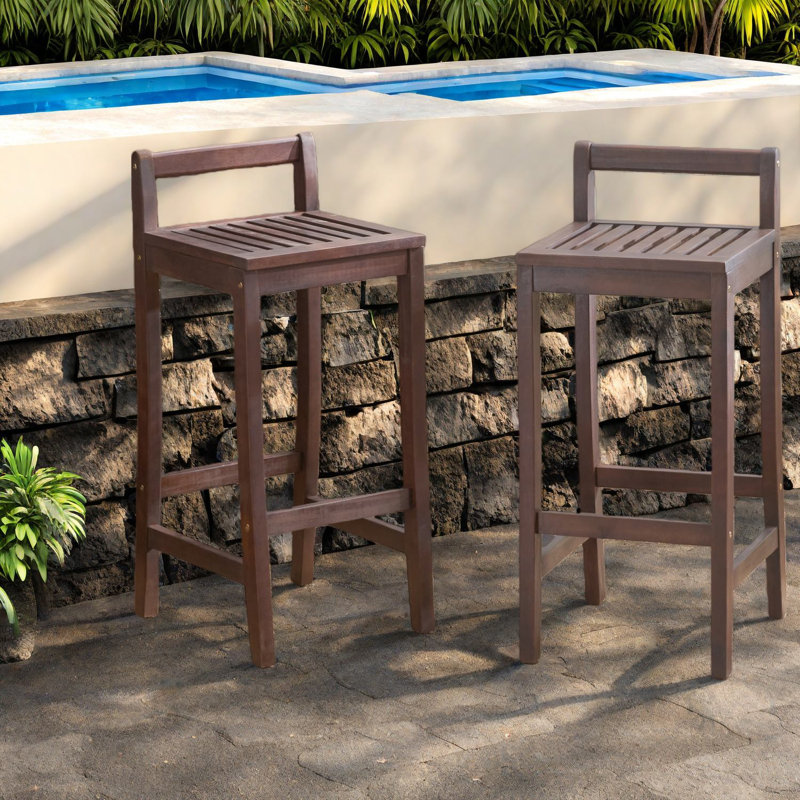 Tabourets de bar modernes en bois d'acacia pour le divertissement