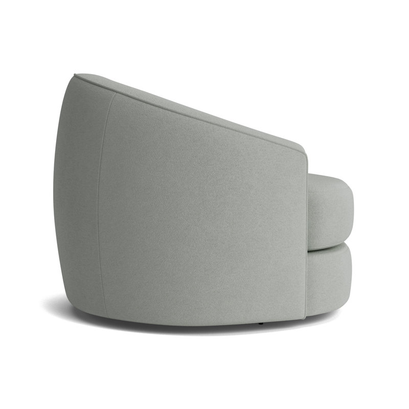 Giselle Full Swivel Chair, Performance Boucle - Mineral Green