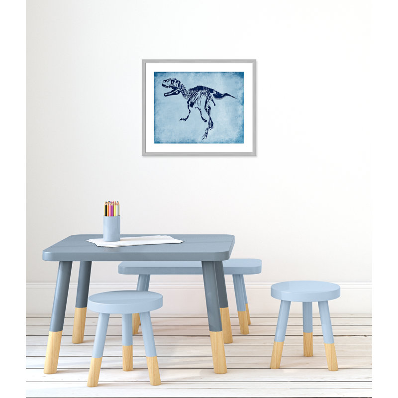 Adhésif décoratif voyage préhistorique 1 pi, H 20,5 po x l 24,5 po x P 1,18 po, Encadré de boîte argent