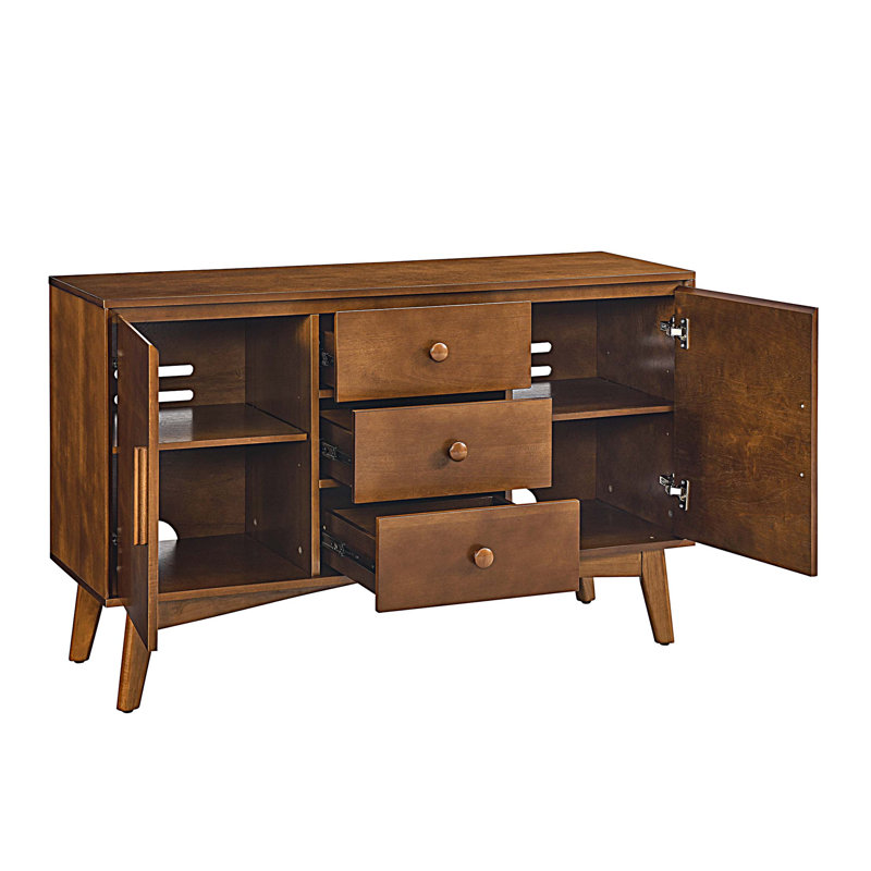 Buffet avec rangement, armoire de rangement avec 2 portes et 3 tiroirs, console d'appoint