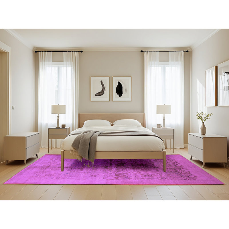 Washable Abstract Indoor Rug, Rectangle 5' x 8'