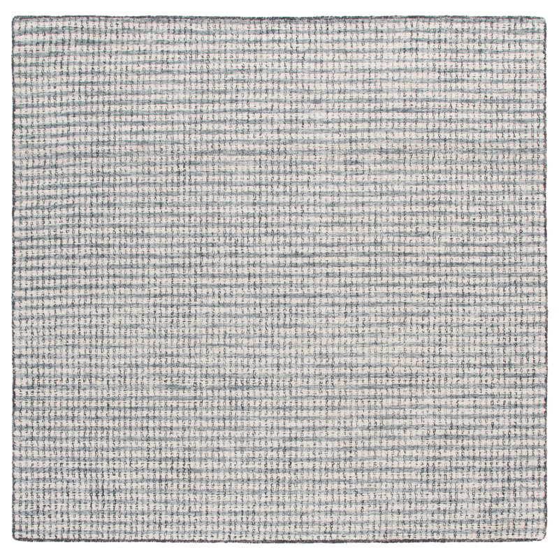 Tapis touffeté à la main en laine et en jute à motif pertti, Carré 6 pi