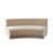 Zelda Curved Armless Sofa In Light Camel Performance Velvet W/ (1) Accent Pillow Ball