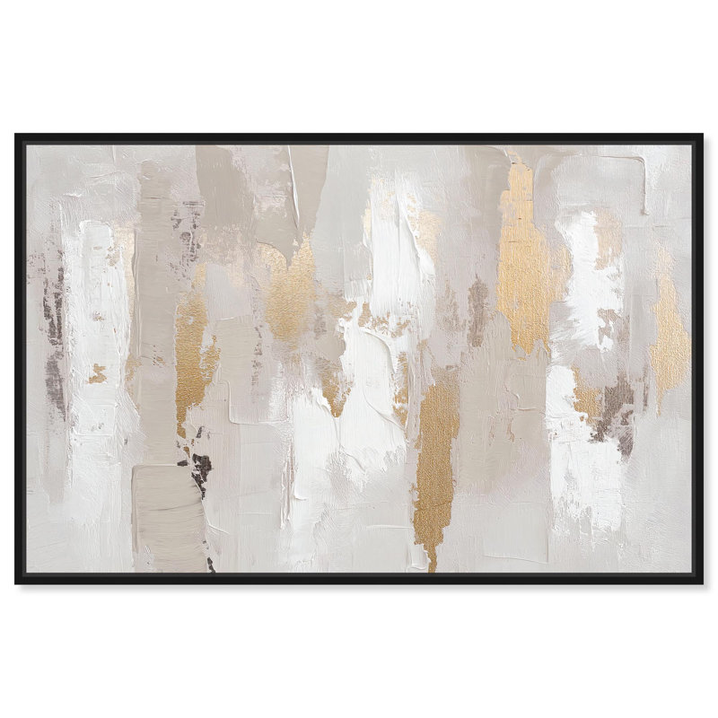 Toile «Gilded Brilliance II» par Art Remedy, H 11 po x l 16 po, Noir, Cadre flottant