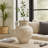Vase Terracotta Pottery Handled Textured Matte Finish Casual Home Bedroom Office Decor - 22" Ivory & Tan