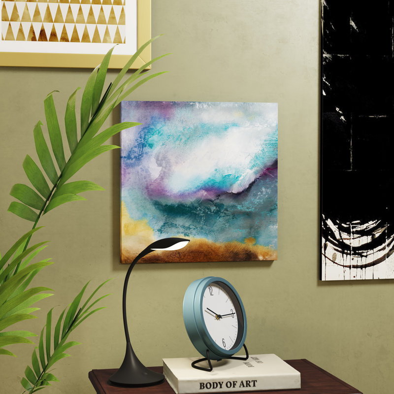 Moonstone ii, reproduction d’art sur toile tendue, H 18 po x l 18 po x P 1,5 po, Toile encadrée noire, Pas de tapis
