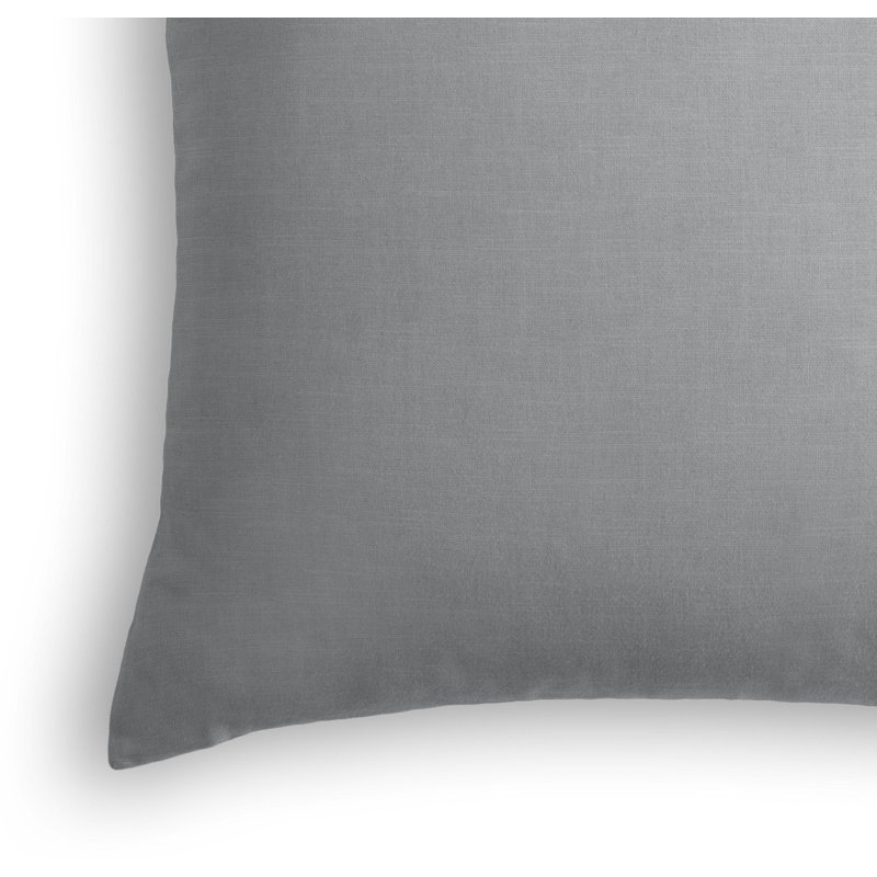 Housse de coussin carrée, 24 po x 24 po, Gris véritable, Duvet