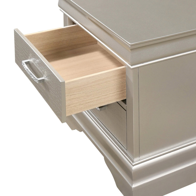 Table de chevet Chic Modern Glam, Beige