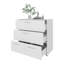 Commode Oto avec 4 tiroirs spacieux, blanc